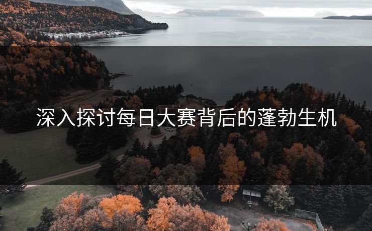 深入探讨每日大赛背后的蓬勃生机 深入探讨每日大赛背后的蓬勃生机